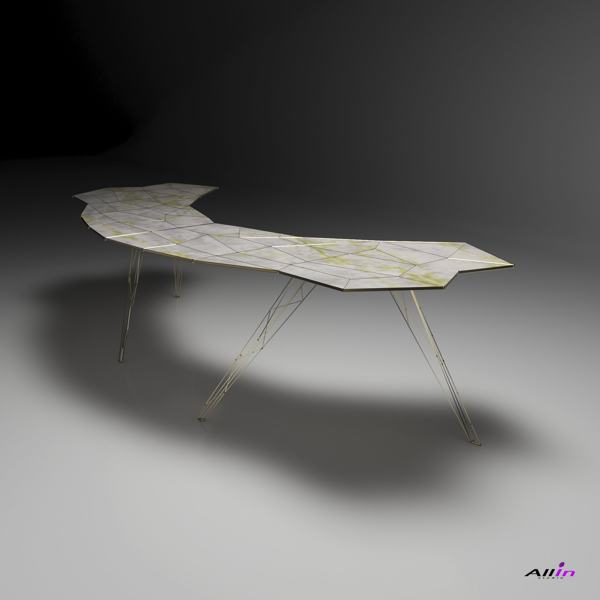 Luminous white table