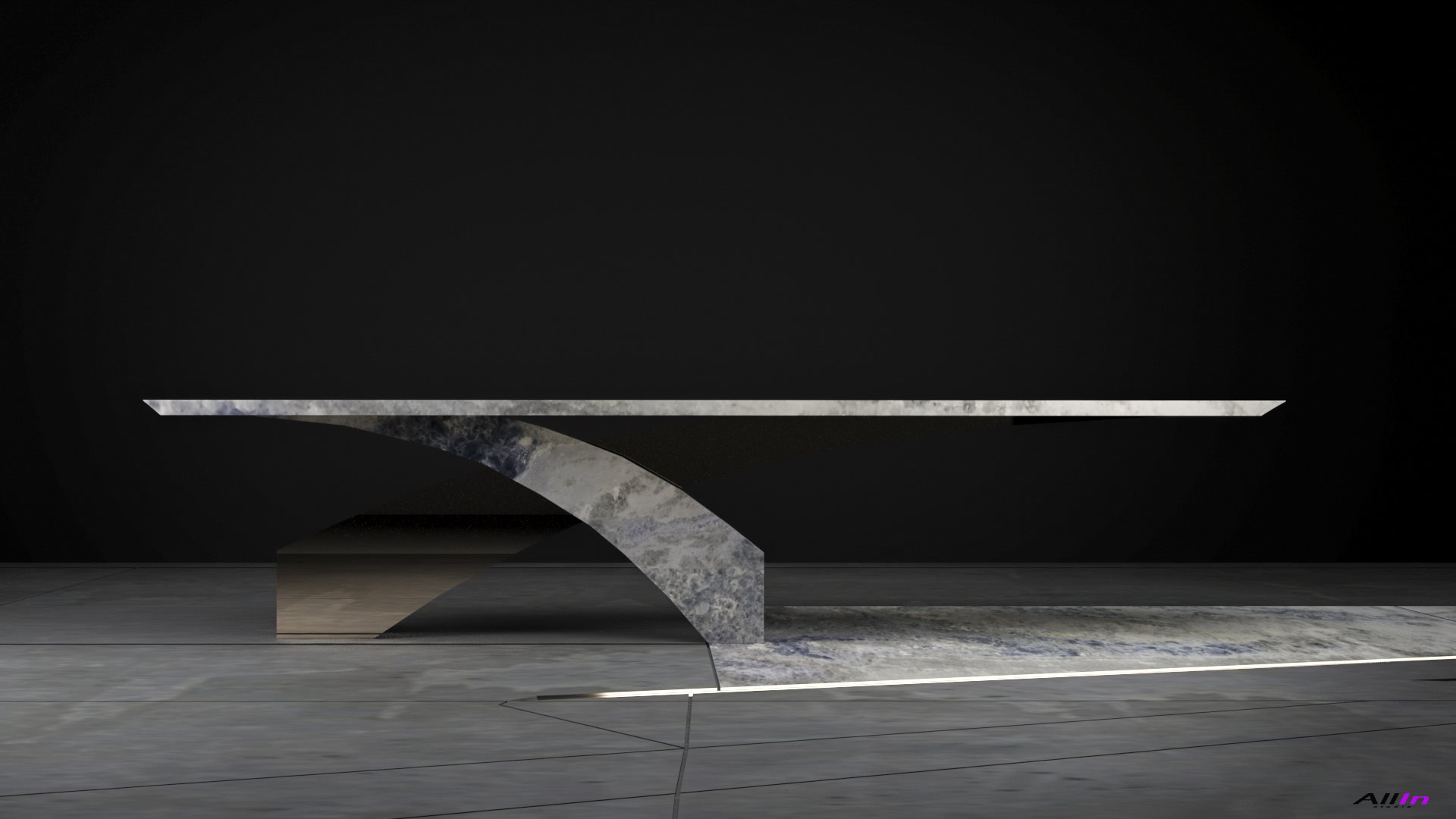 Calcite azul table