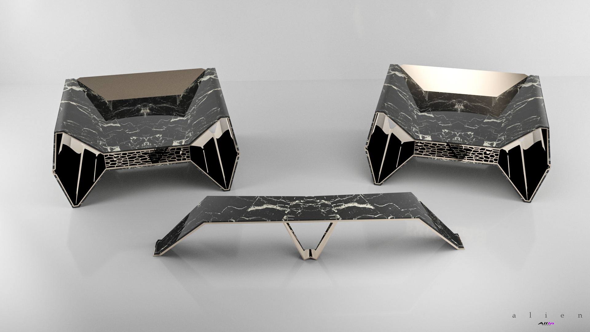 Alien table and chairs